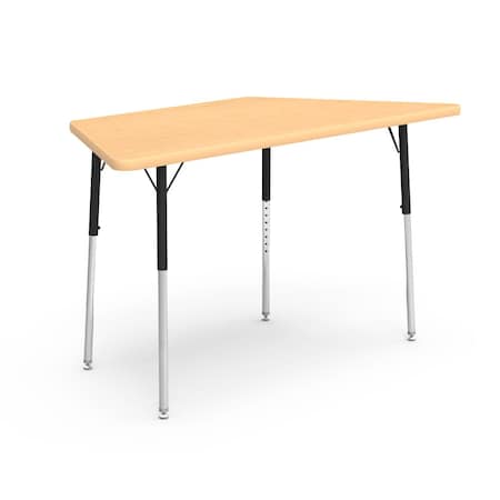 Virco 25.81 in. W, 60 in. L, 22-30 in. H, Fusion Maple Top / Beige Edge 48TRAP60